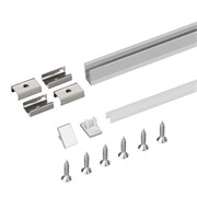 Профиль с экраном SL-MINI-8-H12-2000 ANOD+OPAL (Arlight, Алюминий) 036833