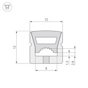 Силиконовый профиль WPH-FLEX-1212-TOP-S8-5m WHITE (Arlight, Силикон) 040285