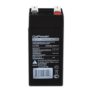 Аккумулятор свинцово-кислотный GoPower LA-435 4V 3.5Ah клеммы T1/ F1 (1/9/20) 00-00015320