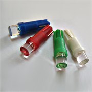 Автолампа ARL-T5 Yellow Flat 5mm LED (12V, W1.2W Wedge) (ANR, Закрытый) 005181-1