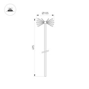 Светильник KT-DANDEL-BOLL-H495-0.5W Warm3000 (WH, 24 deg, 24V) (Arlight, IP65 Металл, 3 года) 050678