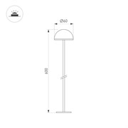 Светильник KT-ENOKI-BOLL-H600-2W Warm3000 (WH, 100 deg, 24V) (Arlight, IP65 Металл, 3 года) 050672