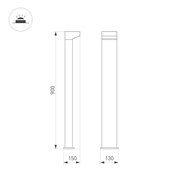 Светильник LGD-JASMUS-BOLL-H900-12W Warm3000 (BK, 93 deg, 230V) (Arlight, IP65 Металл, 3 года) 050732