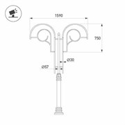 Кронштейн OXOR-SB2-2 BLACK  (Arlight, Сталь) 051634