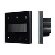 INTELLIGENT ARLIGHT Сенсорная панель SMART-DALI-301-11-1G-4SC-DIM-IN Black (BUS/24V, Touch, 2.4G) (IARL, IP20 Пластик, 5 лет) 046547
