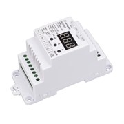 Декодер SMART-K23-DMX512-DIN (12-24V, 3x6A) (Arlight, IP20 Пластик, 5 лет) 027126-1