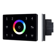 Панель Sens SMART-P85-RGBW Black (230V, 4 зоны, 2.4G) (Arlight, IP20 Пластик, 5 лет) 028405-1