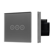 Выключатель сенсорный SWT-OMALI-S03-ZB-GR (250V, 10A, Zigbee) (Arlight, Стекло) 050047