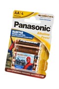 Батарейки Panasonic Alkaline Power LR6APB/4BPS RU Spider-Man LR6 + наклейка BL4 14734Б