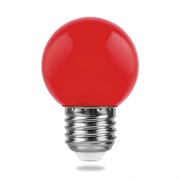 Лампа светодиодная, (1W) 230V E27 красный G45, LB-37 25116-1