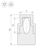 Профиль WPH-FLEX-STR-Н20-10m White (arlight, Пластик) 023669