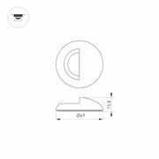 Накладка ART-DECK-CAP-LID-R50 (BK) (Arlight, Металл) 035757 035757