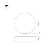 Светильник SP-RONDO-R400-40W Warm3000 (WH, 120 deg, 230V) (Arlight, IP40 Металл, 3 года) 034815