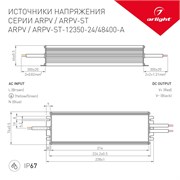 Блок питания ARPV-48400-A (48V, 8.3A, 400W) (Arlight, IP67 Металл, 3 года) 028367(1)
