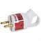 Вилка 2P+Е прямая 16А белая с кольцом Legrand 050190 - фото 165903
