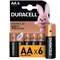 Батарейки Duracell Basic LR06 АА пальчиковые 6BL (блистер 6шт) 5000394152458 - фото 168930