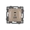 Механизм USB розетки SCT-MUAC-PL-GD-V (5V, 3A, QC4) (Arlight, -) 049841 - фото 170893