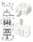 BJB  3-полюсная клеммная колодка 1мм, самозажимная с заземлением16A 450V 46.413.114.50 - фото 65569