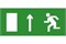 Эвакуационный знак ЭП11 Направление прямо (левосторонний) 140x280 мм ЭП11 140280 - фото 69874