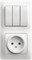 GLOSSA БЛОК: РОЗЕТКА + 3кл. ВЫКЛЮЧАТЕЛЬ БЕЛЫЙ Schneider Electric GSL000176 - фото 73011