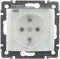 Розетка IP44 с крышкой Legrand Valena с заземлением белая 774220 - фото 85945