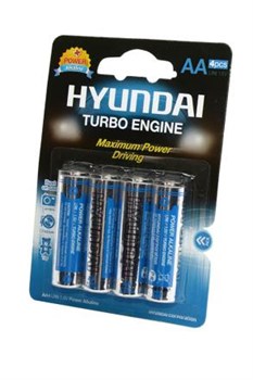 Батарейки HYUNDAI POWER ALKALINE LR6 BL4 - фото 21644