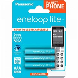 Аккумулятор Panasonic eneloop lite BK-4LCCE/3DE 550мАч AAA DECT BL3 - фото 22489