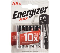 Батарейки ENERGIZER MAX LR6/E91/AA BL4 - (блистер 4шт) - фото 41228