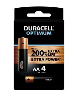 Батарейки Duracell OPTIMUM AA STYLUS BLISTER 4PCS (блистер 4шт) - фото 41394