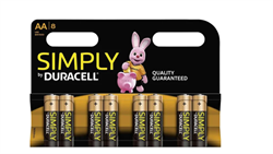 Батарейки Duracell SIMPLY AA STYLUS BLISTER 8PCS (блистер 8шт) - фото 41403