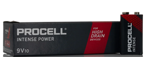 Батарейки Duracell 9V PROCELL INTENSE (блистер 10шт)